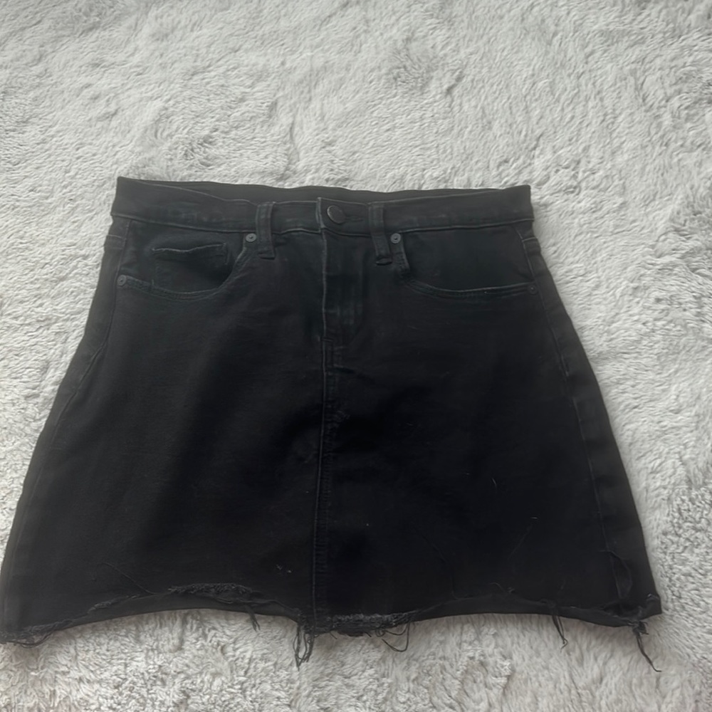 Black Jean Skirt